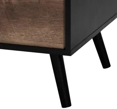 Baxton Studio Jensen Modern Two Tone Black Lift Top Coffee Table with Storage Compartment