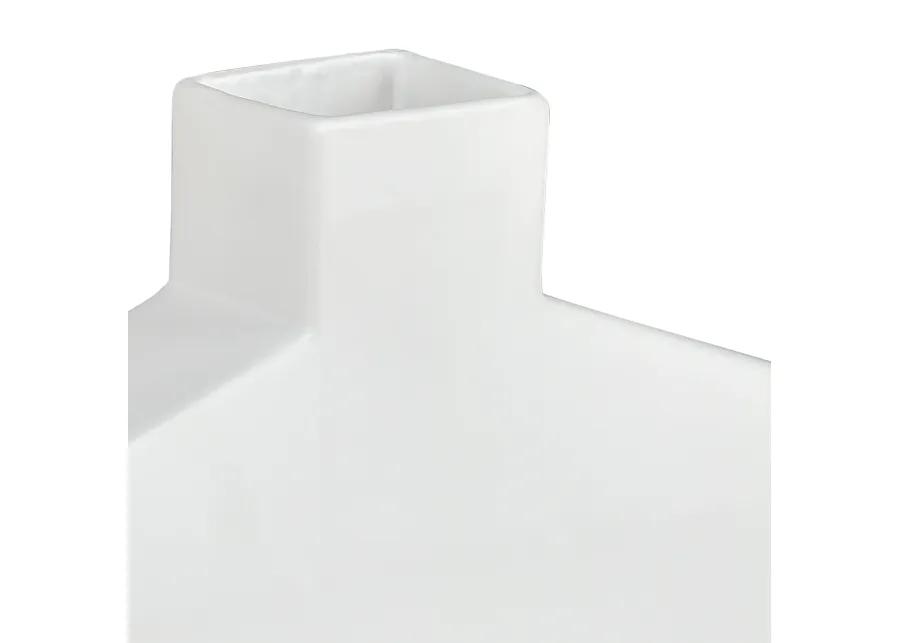 Drue Short White Vase