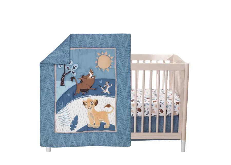 Disney Baby Lion King Adventure Blue 3-Piece Crib Bedding Set by Lambs & Ivy