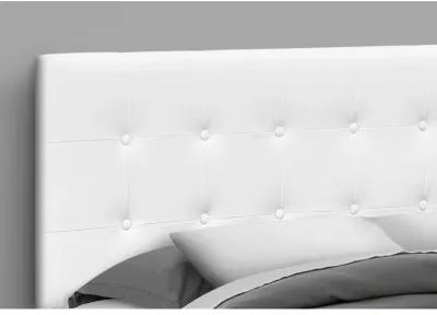 Monarch Specialties I 6002Q Bed, Headboard Only, Queen Size, Bedroom, Upholstered, Pu Leather Look, White, Transitional