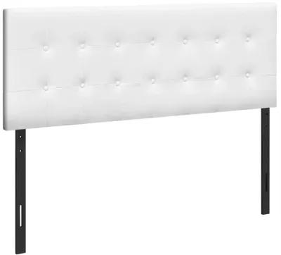 Monarch Specialties I 6002Q Bed, Headboard Only, Queen Size, Bedroom, Upholstered, Pu Leather Look, White, Transitional