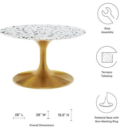 Lippa 28" Round Terrazzo Coffee Table