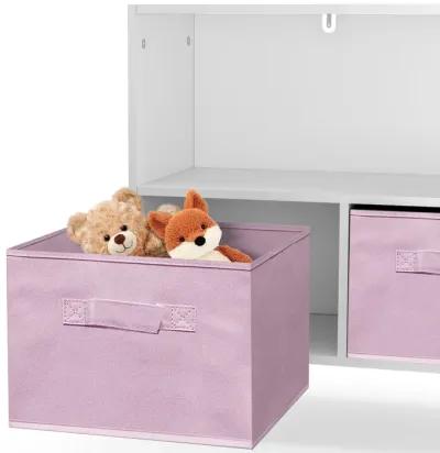 Hivvago Kid's Bookcase with Collapsible Drawers Toy Storage Organizer