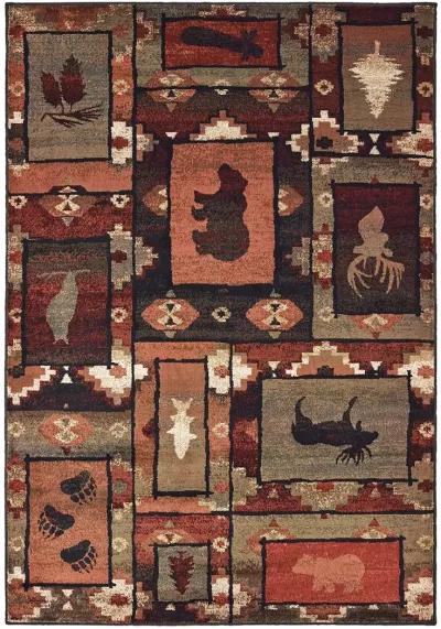 Woodlands 5'3" x 7'3" Brown Rug