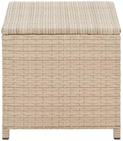 vidaXL Coffee Table Beige 27.6"x15.7"x15" Poly Rattan