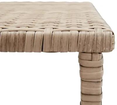 vidaXL Coffee Table Beige 27.6"x15.7"x15" Poly Rattan