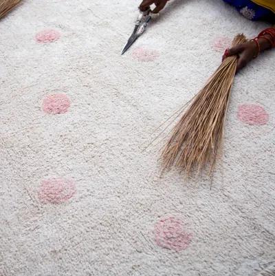 Washable rug Hippy Dots Honey