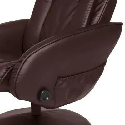 Sturdy Faux Leather Electric Massage Recliner Chair w/ Ottoman