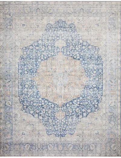 Layla LAY07 Blue/Tangerine 9' x 12' Rug by Loloi II