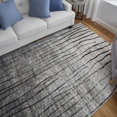 Kano 39LIF Gray/Black/Taupe 8'9" x 8'9" Round Rug