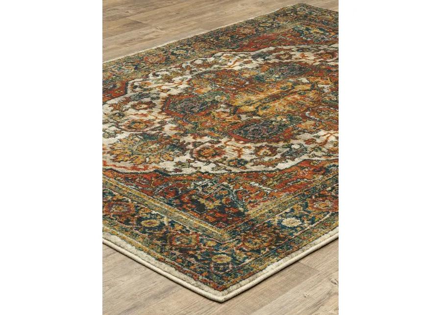 Sedona 6'7" x 9'6" Red Rug