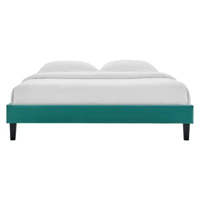 Modway - Reign King Performance Velvet Platform Bed Frame