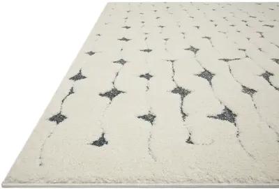 Hagen HAG04 White/Navy 3'7" x 5'7" Rug