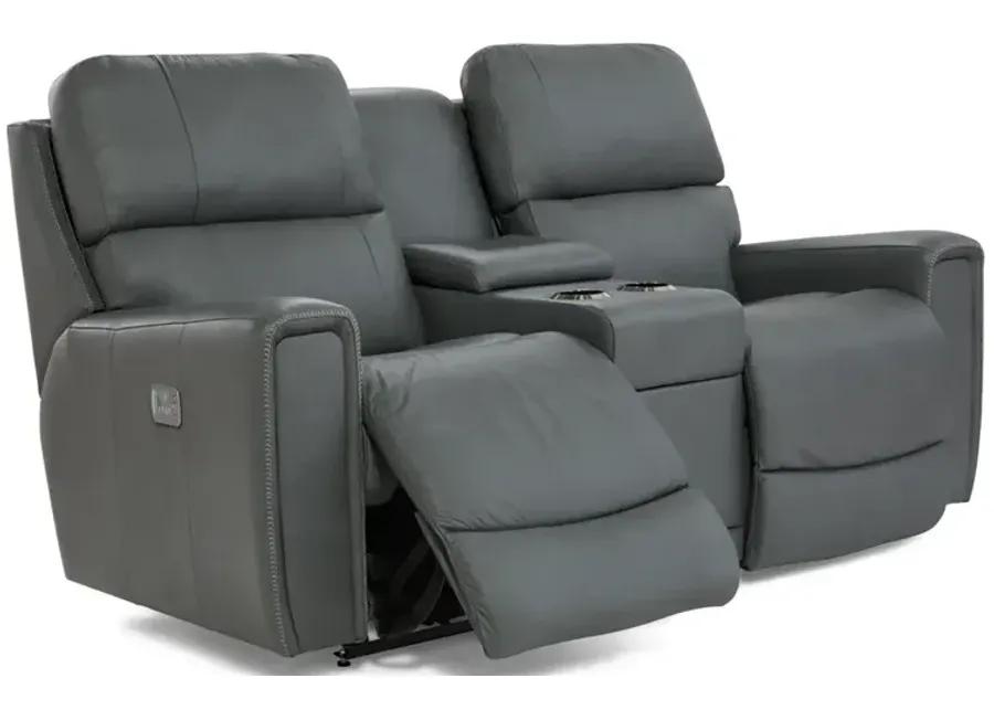 Apollo Blue Grey Power Motion Loveseat