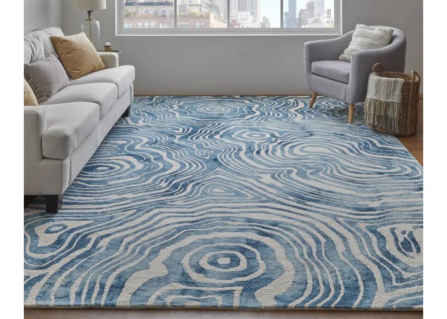 Lorrain 8920F Blue/Ivory 2' x 3' Rug