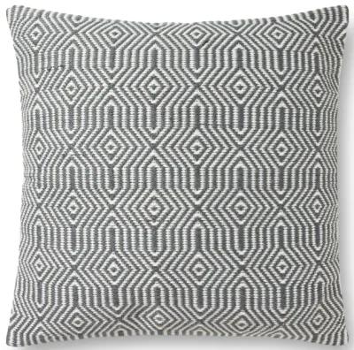 P0339 Charcoal/White 22"x22" Down Pillow