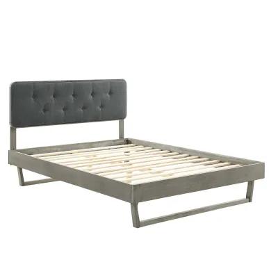 Modway - Bridgette King Wood Platform Bed with Angular Frame