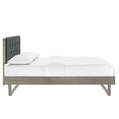 Modway - Bridgette King Wood Platform Bed with Angular Frame