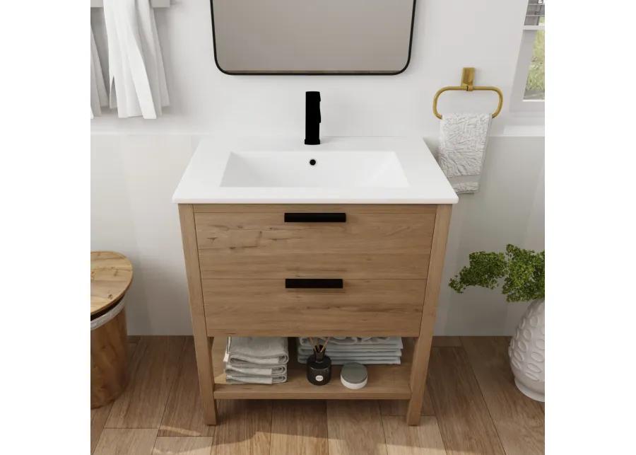 30 Inch Bathroom Vanity Plywood With 2 Drawers