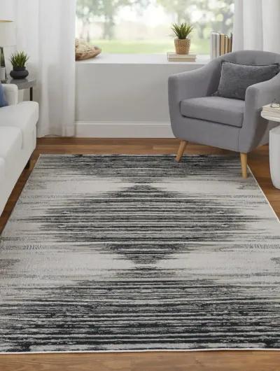 Micah 39LRF 12' x 15' Black/Silver/Taupe Rug