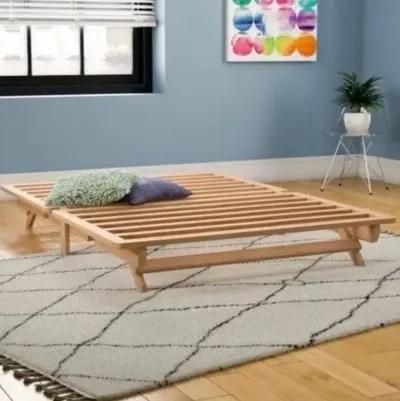 QuikFurn Farmhouse Full Size Solid Wood Platform Bed Made in USA