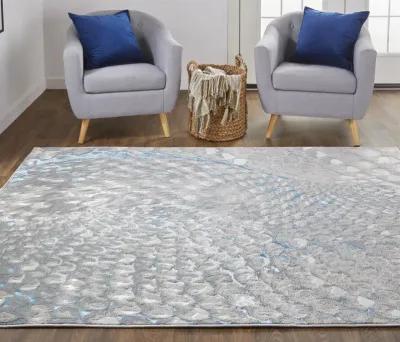 Azure 3403F Blue/Silver/Gray 6'7" x 9'6" Rug