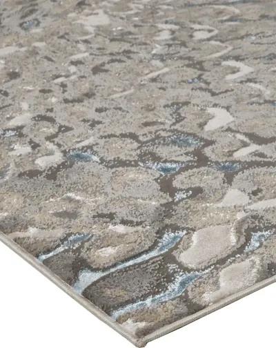 Azure 3403F Blue/Silver/Gray 6'7" x 9'6" Rug