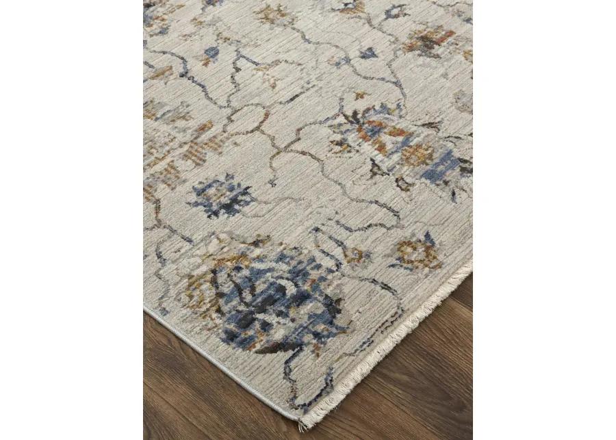 Kaia 39HRF 2'6" x 12' Blue/Orange/Ivory Runner