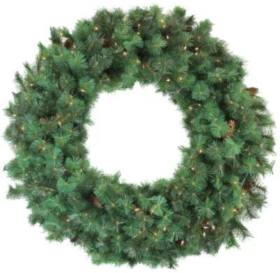 48" Pre-Lit Royal Oregon Pine Artificial Christmas Wreath - Clear Lights