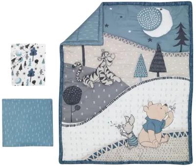 Disney Baby Forever Pooh 3-Piece Baby Crib Bedding Set  by  Lambs & Ivy - Blue