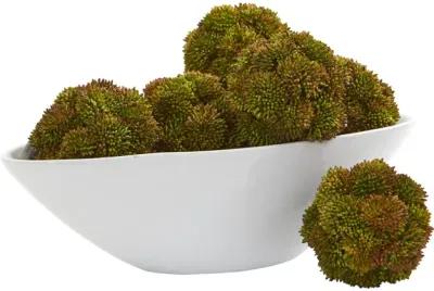 HomPlanti 4" Sedum Artificial Succulent Artificial Spheres (Set of 6)