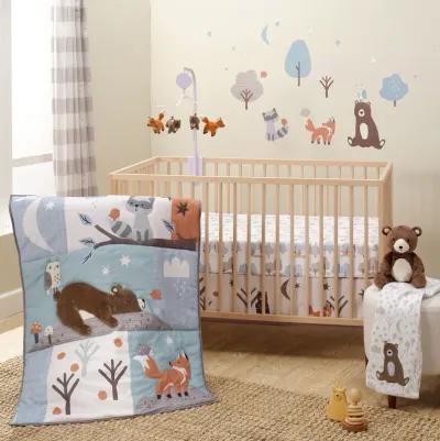 Bedtime Originals Sleepytime Bear White/Brown Soft Fleece Baby Blanket