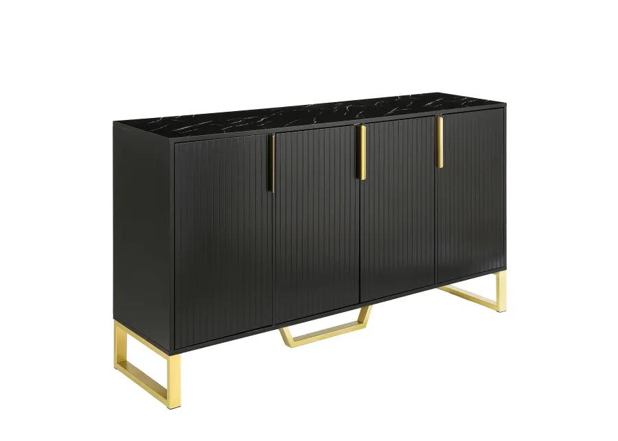 Merax Modern Metal Handles Sideboard Kitchen Cabinet