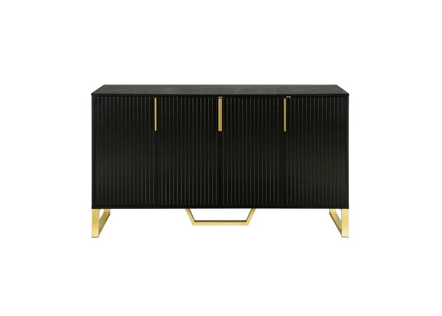 Merax Modern Metal Handles Sideboard Kitchen Cabinet