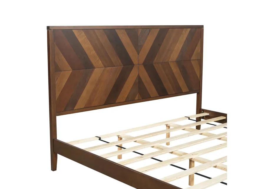 Merax Mid-Century Wood Platform Bed