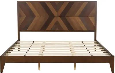 Merax Mid-Century Wood Platform Bed