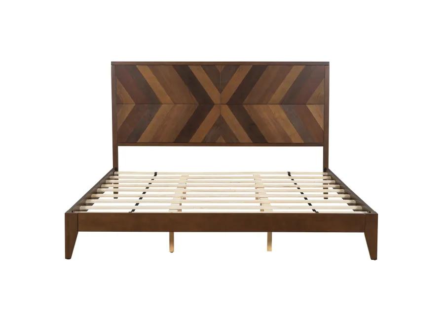 Merax Mid-Century Wood Platform Bed