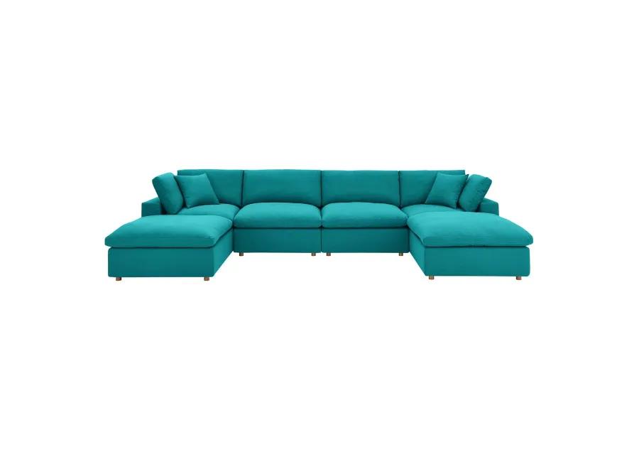 Commix Down Filled Overstuffed 6-Piece Sectional Sofa