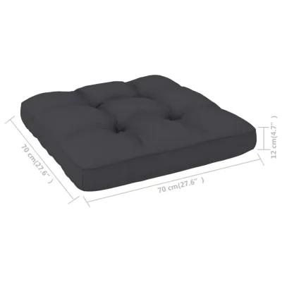 vidaXL Pallet Sofa Cushion Anthracite 27.6"x27.6"x4.7"