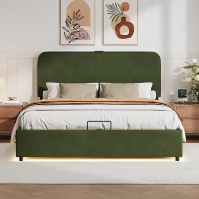 Merax Hydraulic Storage Bed Platform Bed