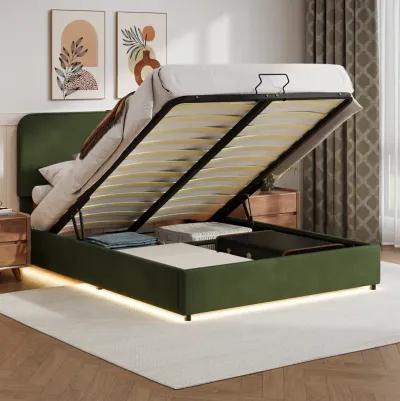 Merax Hydraulic Storage Bed Platform Bed