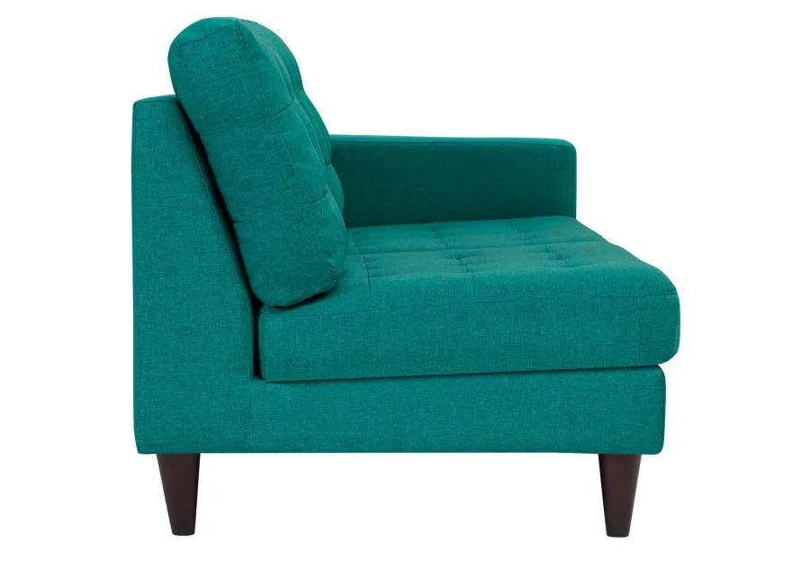 Empress Right-Facing Upholstered Fabric Loveseat