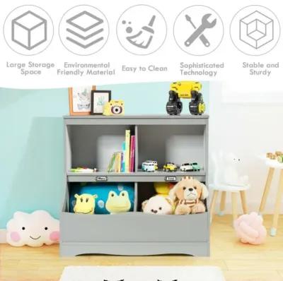 Hivvago Kids Floor Cabinet Multi-Functional Bookcase