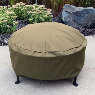 Sunnydaze Weather-Resistant PVC Round Fire Pit Cover