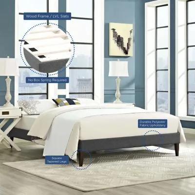 Modway - Tessie Full Fabric Bed Frame with Squared Tapered Legs