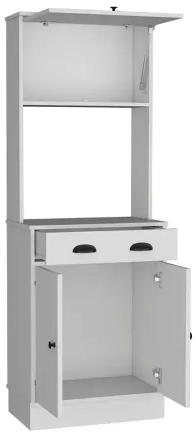 Pantry Cabinet Microwave Stand Warden, Kitchen, White