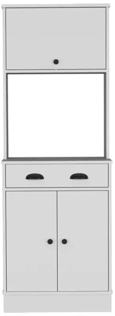 Pantry Cabinet Microwave Stand Warden, Kitchen, White