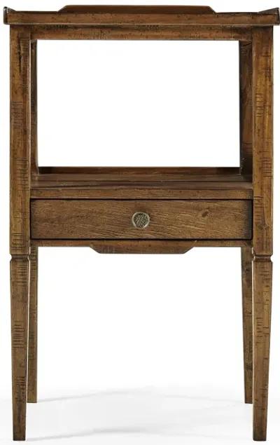 Country Walnut Square End Table