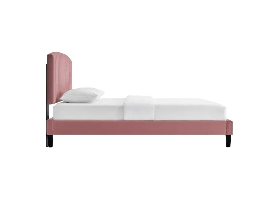 Modway - Alessi Performance Velvet Queen Platform Bed