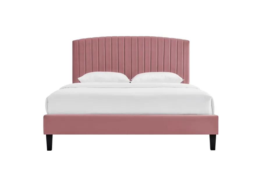 Modway - Alessi Performance Velvet Queen Platform Bed